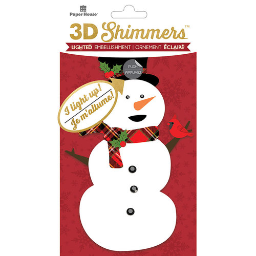 Paper House Productions - Christmas - 3 Dimensional LED Shimmers - Snowman