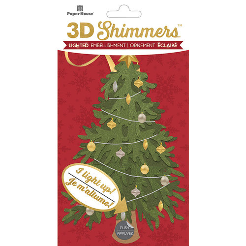 Paper House Productions - Christmas - 3 Dimensional LED Shimmers - Traditional Christmas Tree