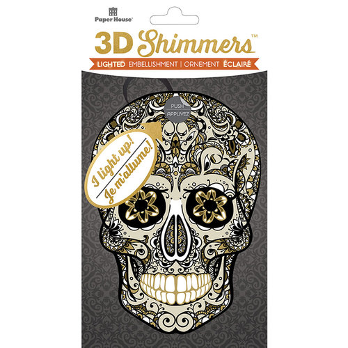 Paper House Productions - Halloween - 3 Dimensional LED Shimmers - Sugar Skull