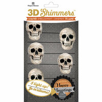Paper House Productions - Halloween - 3 Dimensional LED Shimmers - Skull Garland