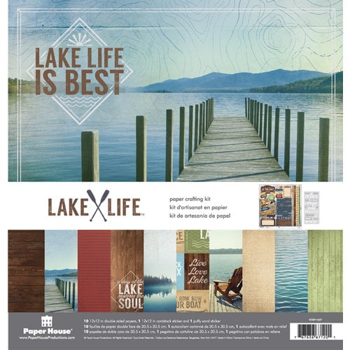 Paper House Productions - Lake Life Collection - 12 x 12 Paper Crafting Kit