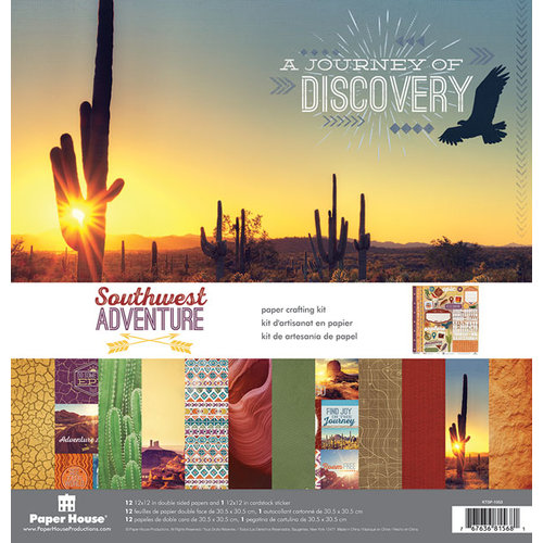 Paper House Productions - Southwest Adventure Collection - 12 x 12 Paper Crafting Kit