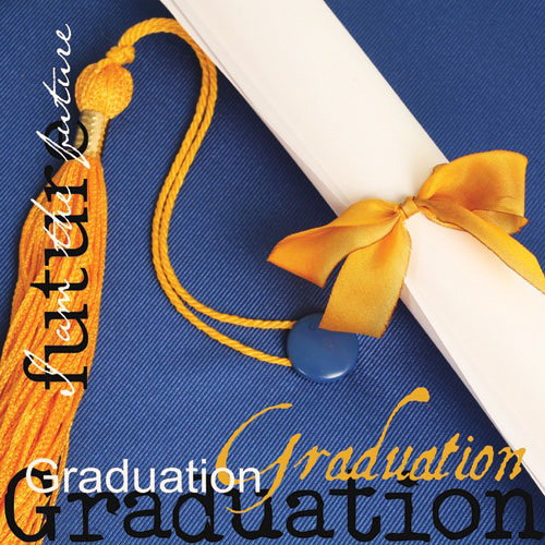 Paper House Productions - Graduation Collection - 12 x 12 Paper - Graduation Cap with Words