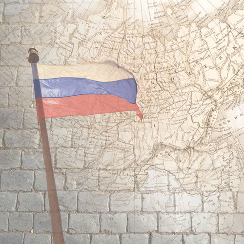 Paper House Productions - Russian Collection - 12 x 12 Paper - Russia Map