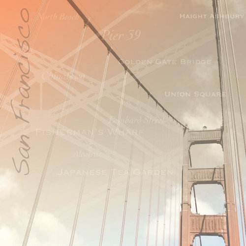 Paper House Productions - San Francisco Collection - 12 x 12 Paper - Golden Gate Bridge, BRAND NEW