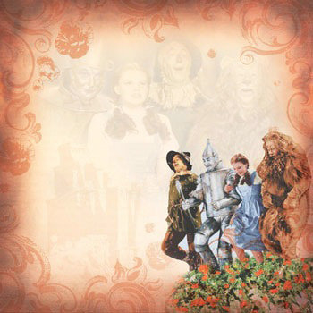 Paper House Productions - Wizard of Oz Collection - 12 x 12 Paper - Poppy Field