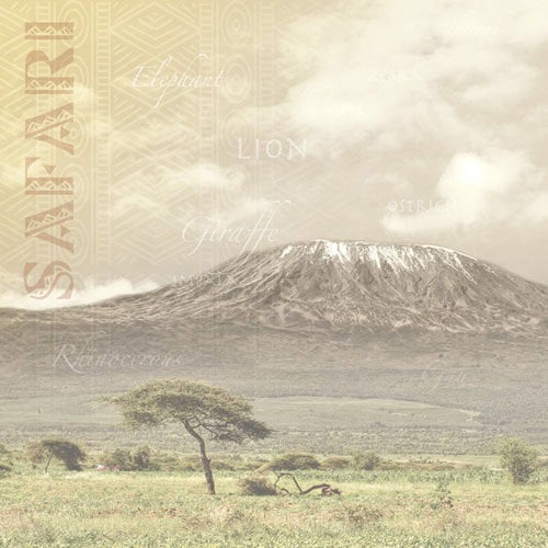 Paper House Productions - Africa Collection - 12 x 12 Paper - Mount Kilimanjaro