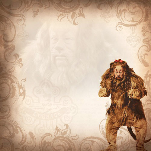 Paper House Productions - Wizard of Oz Collection - 12 x 12 Paper - Cowardly Lion