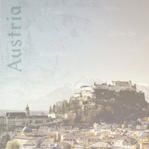 Paper House Productions - Austria Collection - 12 x 12 Paper - Hohensalzburg Fortress