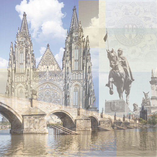 Paper House Productions - Prague Collection - 12 x 12 Paper - Prague Collage