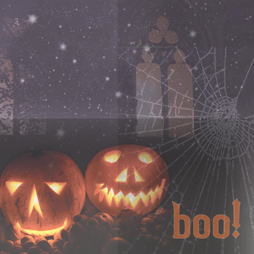 Paper House Productions - Halloween Collection - 12 x 12 Paper - Boo!
