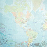 Paper House Productions - World Travel Collection - 12 x 12 Paper - W. Hemisphere