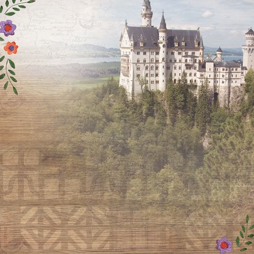 Paper House Productions - Germany Collection - 12 x 12 Paper - Castle Neuschwantein