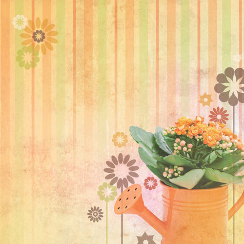 Paper House Productions - Floral Collection - 12 x 12 Paper - Just Add Water