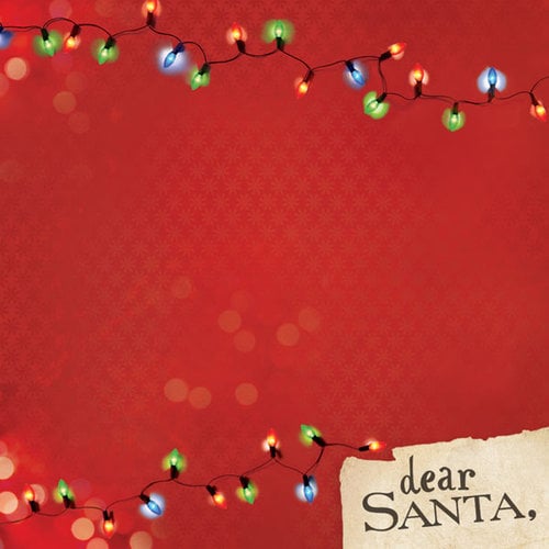 Paper House Productions - Night Before Christmas Collection - 12 x 12 Paper - Dear Santa