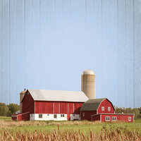 Paper House Productions - Farm Collection - 12 x 12 Paper - Red Barn