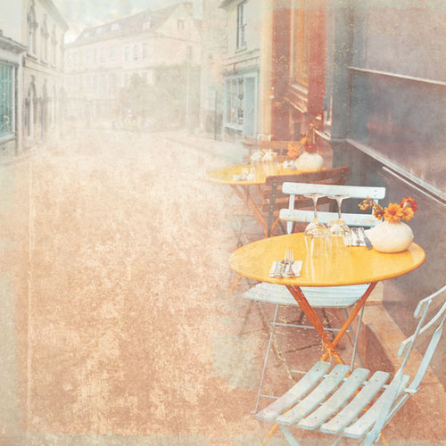 Paper House Productions - France Collection - 12 x 12 Paper - Parisian Cafe