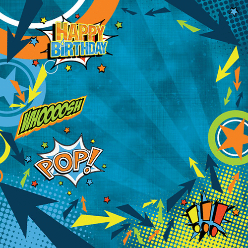 Paper House Productions - Birthday Boy Collection - 12 x 12 Paper - Happy Birthday Boy