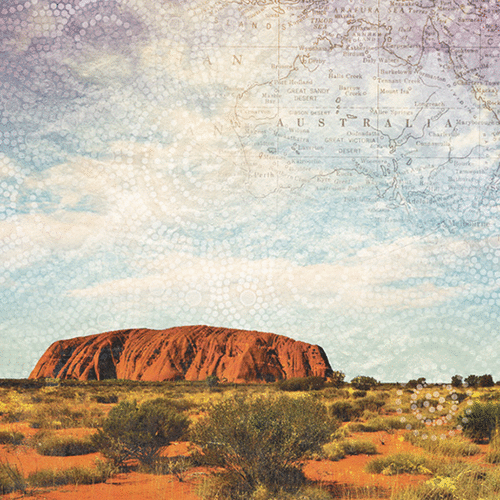 Paper House Productions - Australia Collection - 12 x 12 Paper - Ayers Rock