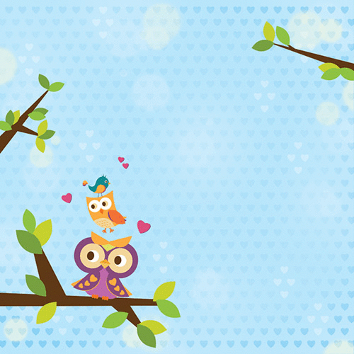 Paper House Productions - Lovable Owls - 12 x 12 Paper - Lovable Owls