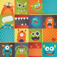 Paper House Productions - Lil Monster Collection - 12 x 12 Paper - Monster Bunch