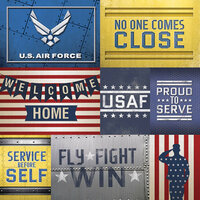 Paper House Productions - 12 x 12 Paper - US Air Force Tags
