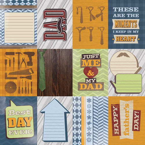 Paper House Productions - Dad Collection - 12 x 12 Paper - Dad Tags