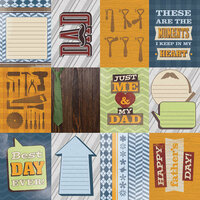 Paper House Productions - Dad Collection - 12 x 12 Paper - Dad Tags