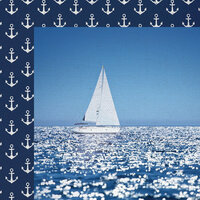 Paper House Productions - Nautical Collection - 12 x 12 Double Sided Paper - Sailing Away