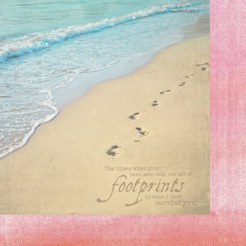 Paper House Productions - Faith Collection - 12 x 12 Double Sided Paper - Footprints