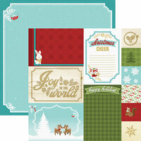 Paper House Productions - Christmas Cheer Collection - 12 x 12 Double Sided Paper - Christmas Cheer Tags