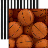 Paper House Productions - All Star Collection - Basketball - 12 x 12 Double Sided Paper - Basketballs