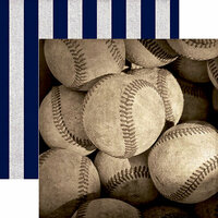 Paper House Productions - All Star Collection - Baseball - 12 x 12 Double Sided Paper - Baseballs