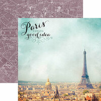 Paper House Productions - Discover Collection - France - 12 x 12 Double Sided Paper - France Is Always A Good Idea