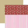 Paper House Productions - Home Front Girl Collection - 12 x 12 Double Sided Paper - Stars and Stripes