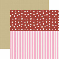 Paper House Productions - Home Front Girl Collection - 12 x 12 Double Sided Paper - Stars and Stripes