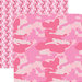 Paper House Productions - Home Front Girl Collection - 12 x 12 Double Sided Paper - Pink Camo