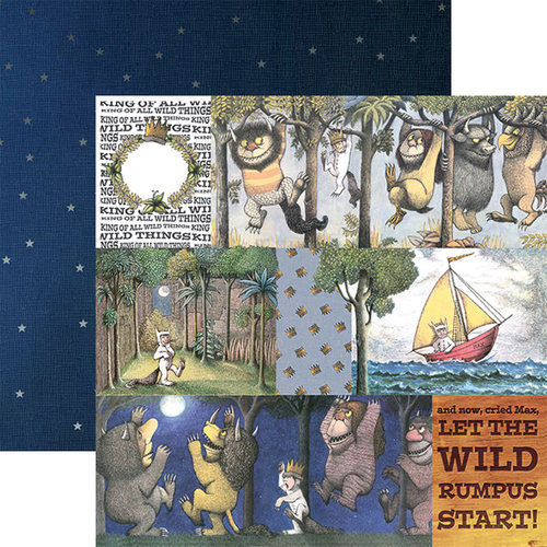 Paper House Productions - Where the Wild Things Are Collection - 12 x 12 Double Sided Paper - Tags