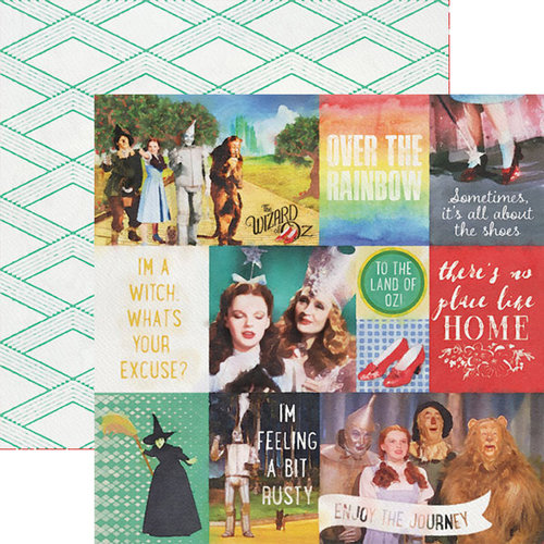 Paper House Productions - Wizard of Oz Collection - 12 x 12 Double Sided Paper - Tags
