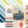 Paper House Productions - One Big Happy Family Collection - 12 x 12 Double Sided Paper - Family Tags