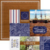 Paper House Productions - Let Freedom Ring Collection - 12 x 12 Double Sided Paper - Boston Tags