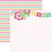 Paper House Productions - Hello Baby Girl Collection - 12 x 12 Double Sided Paper - Baby Girl Banner