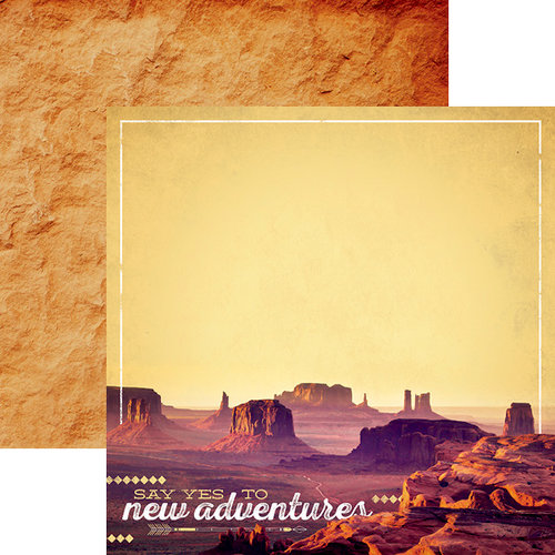Paper House Productions - Southwest Adventure Collection - 12 x 12 Double Sided Paper - Monument Valley