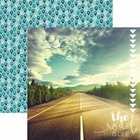 Paper House Productions - Discover USA Collection - 12 x 12 Double Sided Paper - The Road is Life
