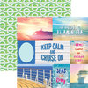 Paper House Productions - Paradise Found Collection - 12 x 12 Double Sided Paper - Cruise Tags