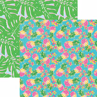 Paper House Productions - Paradise Found Collection - 12 x 12 Double Sided Paper - Pineapples