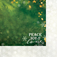 Paper House Productions - Christmas - 12 x 12 Double Sided Paper - Peace, Joy and Love