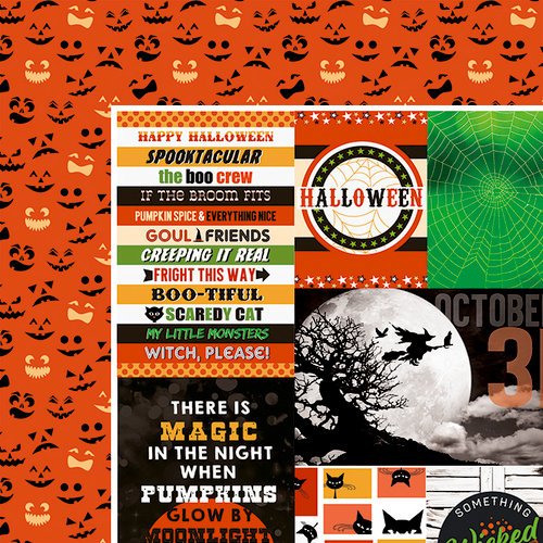 Paper House Productions - Halloween - 12 x 12 Double Sided Paper - Wicked Good Tags