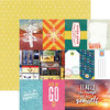 Paper House Productions - Explore Your World Collection - 12 x 12 Double Sided Paper - Explore Your World Tags