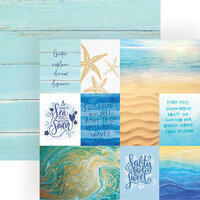 Paper House Productions - 12 x 12 Double Sided Paper - Coastal Waves Tags